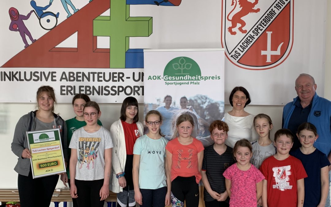 TuS Lachen-Speyerdorf mit AOK-Gesundheitspreis ausgezeichnet